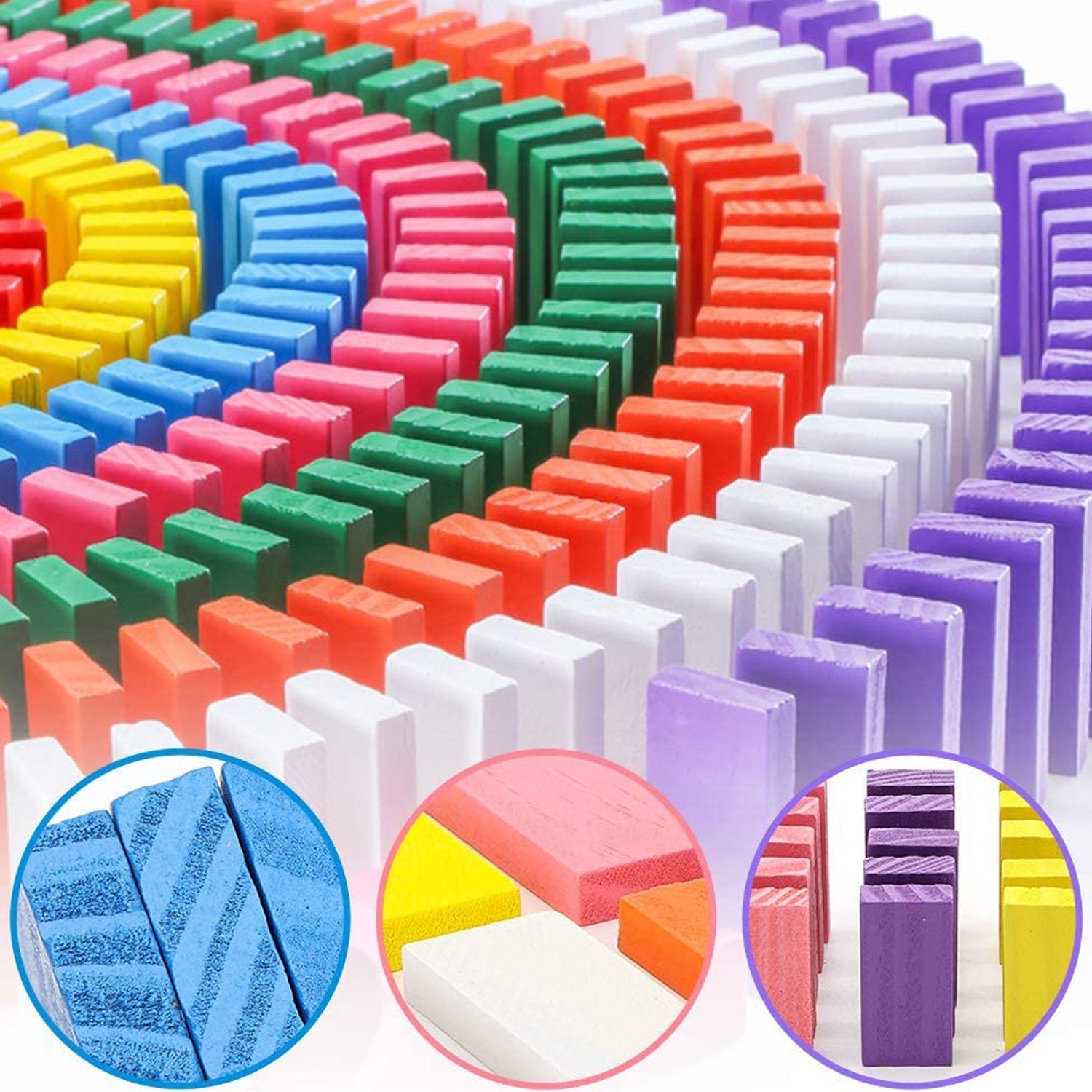 Multicolor domino block set Multicolor domino block set